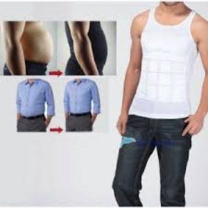 4 pack Mens slimming body shaper  2 white and 2 black